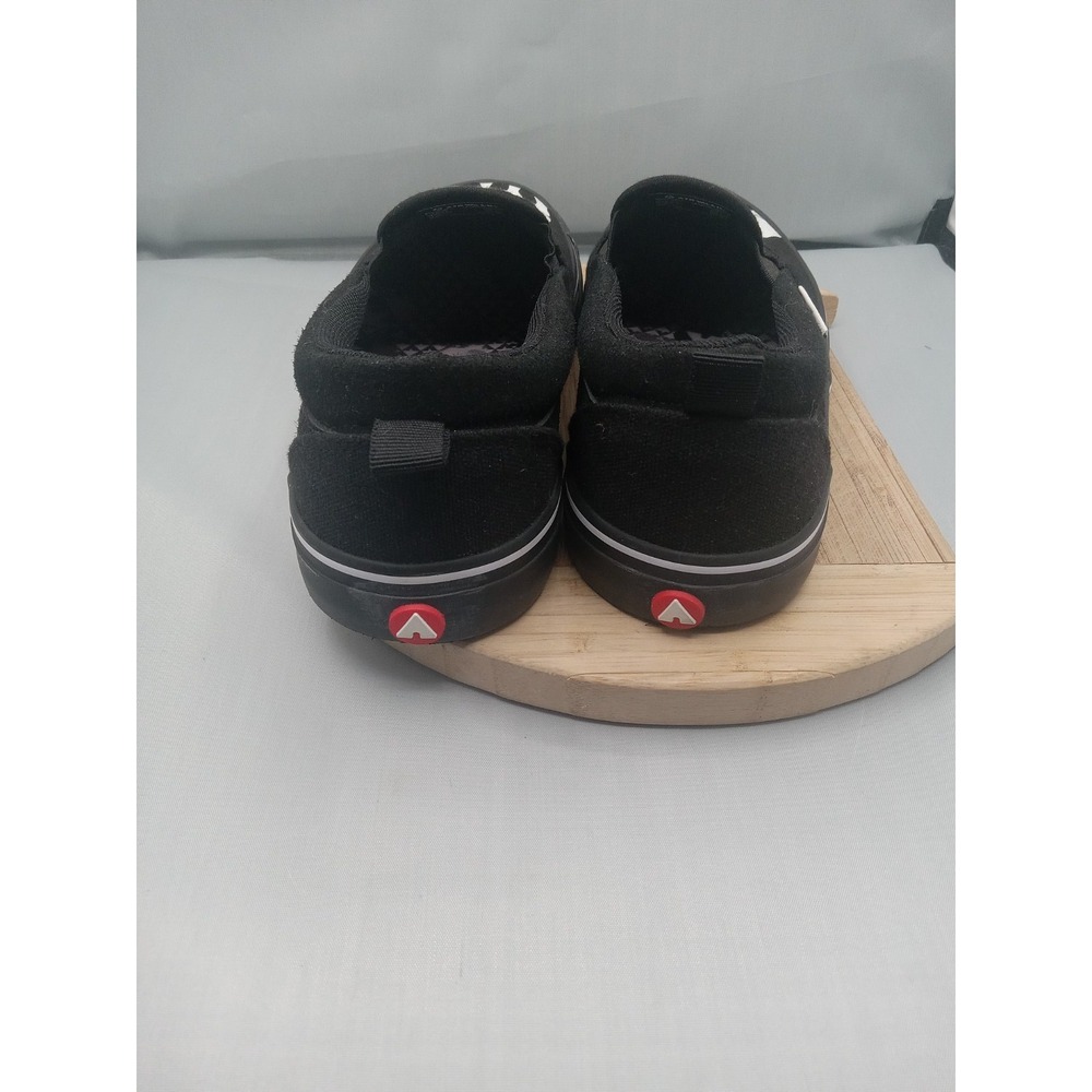 BOY'S AIRWALK-SIDEKICK CANVAS FABRIC SKELATON SLIP‎ ON BLACK ATHLETIC Shoes Sz 5 - Picture 9 of 16